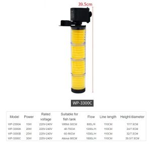 3 in 1 Silent Internal Aquarium Filter Submersible Pump Filter Aquarium Fish Turtle Tank Accessories Filtro Aquario