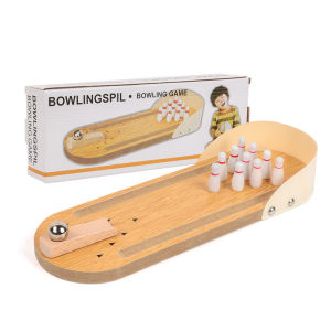 Tabletop Mini Bowling Game Set with 10 Pins Portable Tabletop Bowling Game Desktop Bowling Set for Family Adults Kids