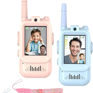 Kids Video Intercom Walkie-talkie Cute Screen Easy Use Rechargeable Large Battery Cute Ham Radio for Gift