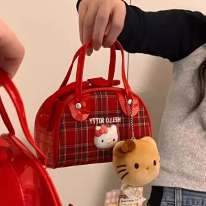 ZEEMIN Halloween Christmas Sanrio Hello Kitty Handbag Cute Cartoon Anime KT Cat Kawaii Messenger Bag Single Shoulder Bag Girlfriend Valentines Day Gifts