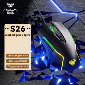 Chuột Cơ AULA S12pro Công Thái Học Cho Gaming Và Văn Phòng Có Dây USB