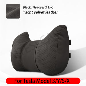 For Tesla Model 3 Model Y Car Seat Headrest Neck Pillow Model S Model X Soft Comfort Memory Cushion Protect Cover Accessories