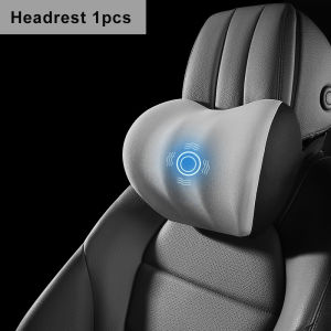 Car Electric Single Lumbar Single Headrest Vibration Massage Lumbar Support Neck Pillow Lumbar Cushion Car Seat Car Interior