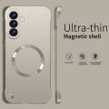 Ultra Thin Matte Metal PC Hard Frameless Magnetic Case For Samsung S26 S25 Edge S24 S23 S22 Ultra Plus FE A57 A37 A17 A56 Cover. 