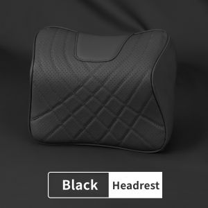 Car Leather Headrest Universal Car Seat Neck Pillow Rest Support Cushion Memory Foam Head Support Rest Protector Car Accessories