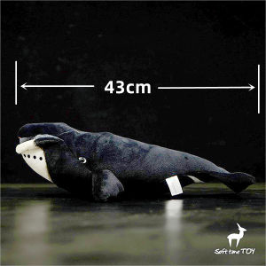 Bowhead Whale High Fidelity Anime Cute Plushie Humpback Right Whale Plush Toys Lifelike Animals Simulation Stuffed Doll Kawai