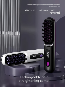 JIFANPAUL | Wireless Straightening & Curling Comb with Negative Ions for Hair Protection