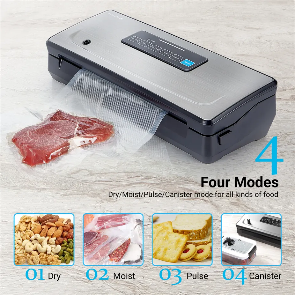 INKBIRD INK-VS02 Automatic Vacuum Sealer Packer Food Sealer Sous Vide Food  Saver Vacuum Sealer Machine 8X Longer Food Freshness -85kpa Efficient