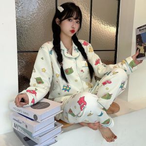 ZEEMIN Halloween Christmas New Anime Crayon Shin-chan Winter Pajama Set