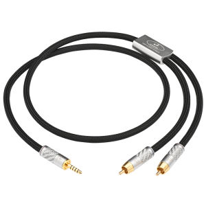 ATAUDIO HiFi 4.4mm to 2RCA Audio Cable for Amplifier Speaker Hi-end OCC Core 4.4mm Balanced to 2RCA Male Audio Adapter Cable