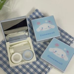 ZEEMIN Halloween Christmas Sanrio Kawaii Hello Kitty Color Contacts Case My Melody Pochacco Cinnamoroll Cartoon Cute Anime Contact Lens Storage Box Gift