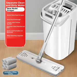 WIND LOVES FLOWERS | Hand-free Cleaning Home Mop Bucket Integrated