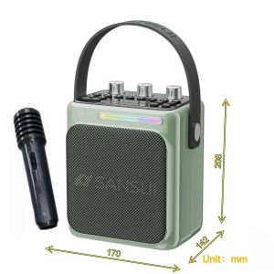 SANSUI T80 Bluetooth Speaker Outdoor High-Power K Song Loudspeaker Heavy Bass Cannon Portable Handheld Card Insert U Speaker