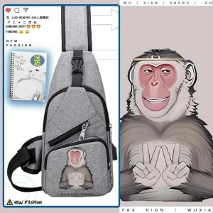 ZEEMIN Halloween Christmas Black Myth Wukong Design Portable Large-Capacity Chest Bag