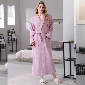 100% CottonTowel Material Bathrobe For Men And Women Couple Hotel Nightgown Bed And Breakfast Hotel Absorbent Bath Bathroom