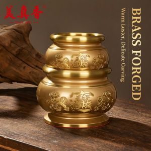 MEIZHENXIANG | Copper Incense Burner for Home Worship and Wealth Attraction