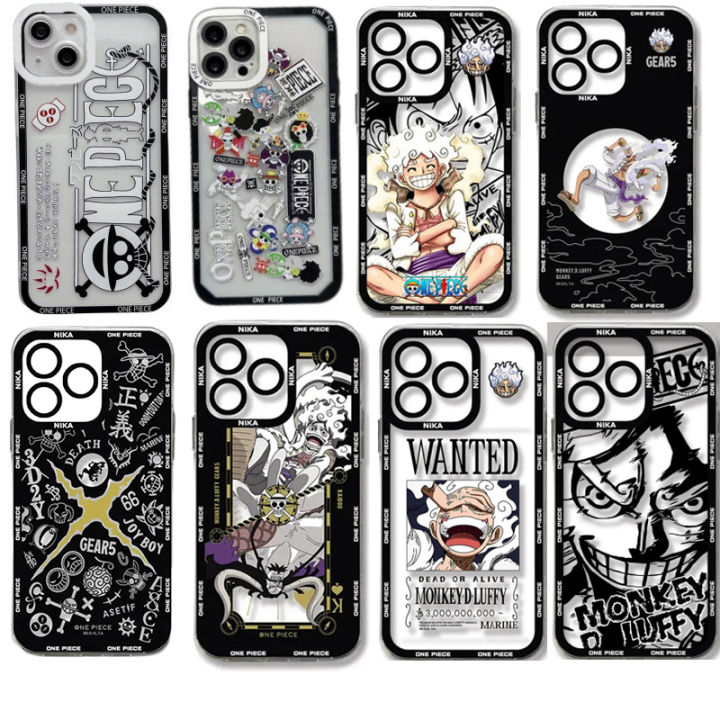 4 Confezioni Anime Character Custodia per Xiaomi Redmi Note 13 5G 6.67 Pollici, Manga Zoro Gear 5 Sun God Nika Motivo Antiurto Anti-caduta Protezione Della Lente Case TPU Silicone Cover