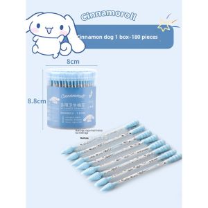 Sanrio Cotton Swab Hello Kitty Cartoon Creative Ear Cleansing Makeup Cleansing Disposable Double-Headed Cotton Swab Wholesale