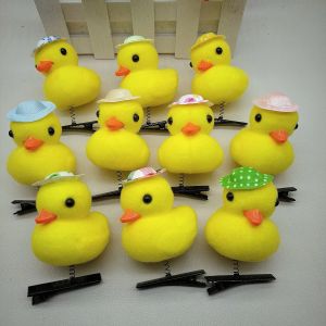 Cartoon Funny Children 3D Little Yellow Duck Plush Hairpin Fashion Animal Duckbill Clip Accessories Headwear