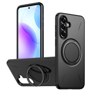 เคสโทรศัพท์เคลือบยึดขาตั้งแม่เหล็กสำหรับ Samsung Galaxy A17 5G A07 4G A16 A15 A14 A26 A25 A36 A35 A55 5G 4G เคสกันกระแทกเกราะซิลิโคนแบบนิ่ม