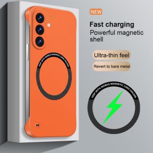 Frameless Ultra-thin Phone Shell For Samsung A57 A37 A17 5G Case Frameless Magnetic Hard PC Wireless Charging Back Cover for Galaxy A17 A57 A37 5G