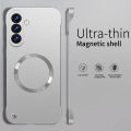 Ultra Thin Matte Metal PC Hard Frameless Magnetic Case For Samsung S26 S25 Edge S24 S23 S22 Ultra Plus FE A57 A37 A17 A56 Cover. 