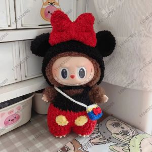 new Labubu The Monsters Mickey Mouse Costume Doll Clothes High Quality 1:1 Replica Vinyl Face Doll Action Figure Bag Charm Pendant