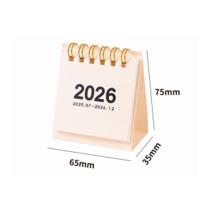 2026 Mini Simple Calendar Small Desk Calendar Creative Coil Calendar Planner Desktop Decoration Office Stationery 2025-2026