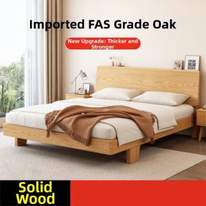 MAIYUQI | Modern Minimalist Oak Bed Frame Double