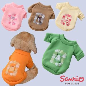 Halloween Christmas Sanrio Hello Kitty Pet Clothes Dog Sweatshirt Cartoon Anime Autumn Winter Warm Sports Shirt Puppy Coat Cat Small Dogs Costume