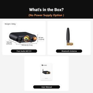 Fosi Audio MC101 Bluetooth Stereo Amplifier Home Audio Mini Amp with VU Meter 2 Channel HiFi Receiver for Passive Speaker