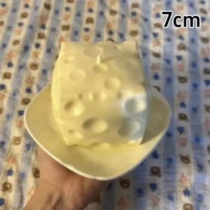 Jumbo Cheese Cube Stress Ball Big Cheese Shapeable Squeeze Ball Non-Bounce Fidget Toy ASMR Sensory Anti-Stress Christmas Gift