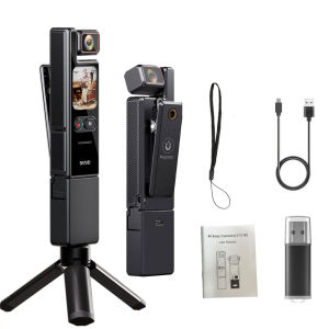 4K Pocket Action Camera 4x Zoom Touch Screen Anti-Shake Digital  Vlogging Camera Waterproof HD Sports DV Portable Video Recorder