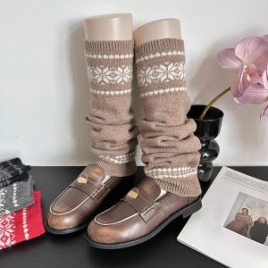 Leg Warmer Women Autumn and Winter Warm Knitted Foot Cover Knee Socks JK Japanese Girls Stockings