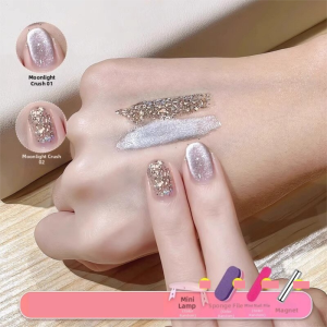 MONLEYTA | 3-in-1 White-enhancing Sparkle Cat-eye Nail Polish