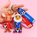 2026 New Mascot Football Team PVC Figure Bag Charm Football Match Souvenir Key Ring for Kids & Fans Christmas. 