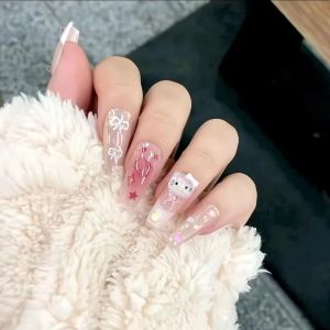 Christmas Gifts: Cute Sanrio Hello Kitty False Nails & Cartoon Anime Press on Nail Fashion Charm