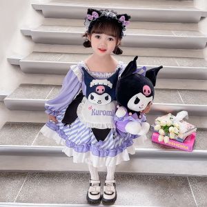 SHUNAICHI Halloween Christmas Sanrio Kuromi Princess Dresses Sanrio Kawaii Children Dresses Autumn Anime Lolita Halloween Party Children Birthday Gifts