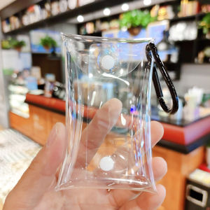 1PC PVC Clear Mini Mystery Box Keychain Lipstick Earphone Coin Storage Bags Wallet Pouch Doll Bag Organizer Box Button Thicken Case