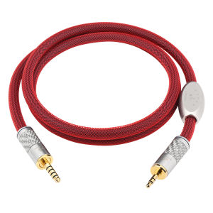 ATAUDIO HiFi 4.4mm to 3.5mm Audio Cable Pure Silver Balanced Audio Adapter Cable Male to Male for Mobile Phone Decoder MP3