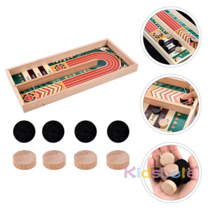 Wooden Board Game Set Toy Disc Battle Table Game Winner Curling Game Ideal For Adult Family Entertainment Interactive Chess Toys