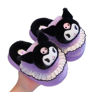 ZEEMIN Halloween & Christmas Hello Kitty Kuromi Sanrio Cartoon Character Cotton Slippers