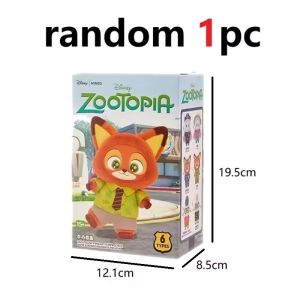 Zootopia Blind Box Nice Nick Judy Action Figure Plush Vinyl Doll Mystery Box Anime Figures Cartoon Collection Model
