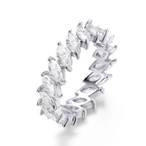 OEVAS 3x6mm 0.3ct Marquise Cut Full Moissanite Rings  For Women 100% 925 Sterling SilverWedding Rings Sparkling Fine Jewelry