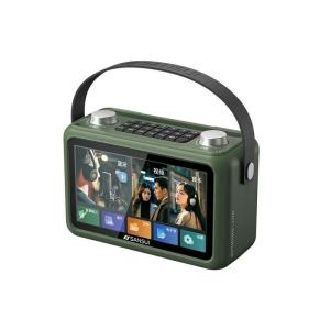 40W high-power subwoofer SANSUI F58 7-inch high-definition screen karaoke Bluetooth speaker lyrics display music video player TF