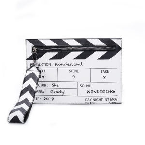 Funny Movie Prop Design Women Shouler Bags Design Letters Clutch Bag Cute Pu Leather Crossbody Messenger Bag Lady Small Purses