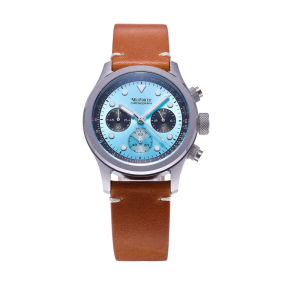 Milifortic 39MM Fashion Chronograph Watch Man R086 Retro C3Luminous Stainless Steel Waterproof 100M VK63 Quartz Watches For Man