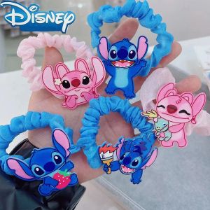 ZEEMIN Christmas 1/3pcs Disney Lilo and Stitch Hair Rope for Women Kawaii Stitch Acrylic Hairpin Rubber Band Hair Accessoires Girl Gifts