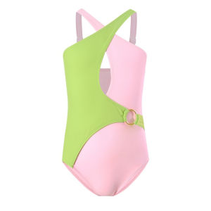 Girls One-Piece Swimwear 2026 Baby New Sling Swimsuit Set Children Summer Fashion Patchwork Bikini Sets Kids Beach Clothes