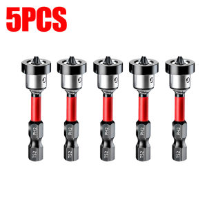 5Pcs Magnetic Positioning Screwdriver Bits PH2 Batch Head Screwdrivers Drill Bit for Plasterboard Drywall Screw Bits Drilling Tools